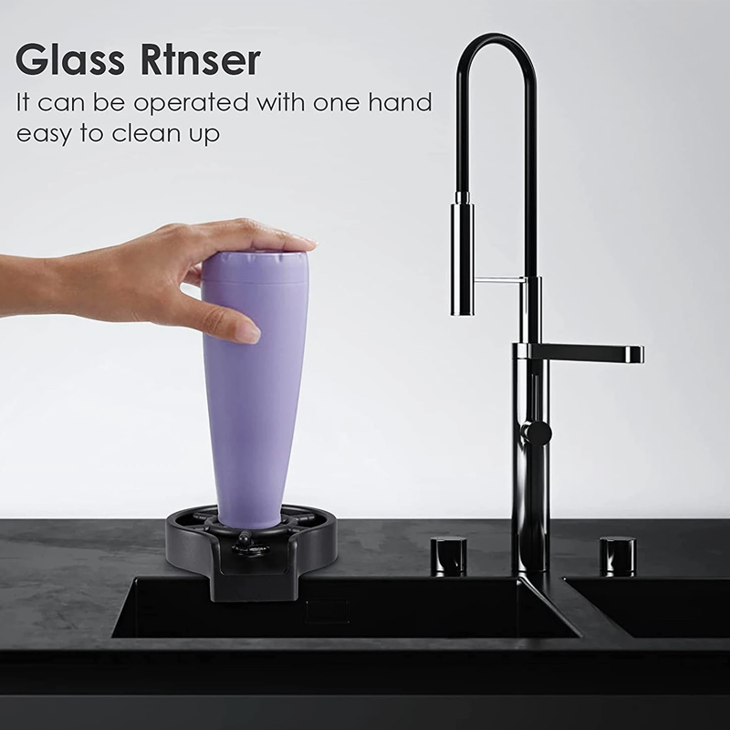 🔥3 Seconds Fast Rinse｜Automatic High Pressure Cup Washer for Bar & Home