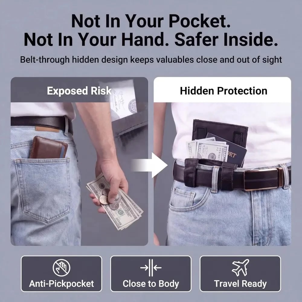 🔥Buy 1 Get 1 Free✨Concealed Anti Theft Travel Waist Bag Hidden Secure Fanny Pack