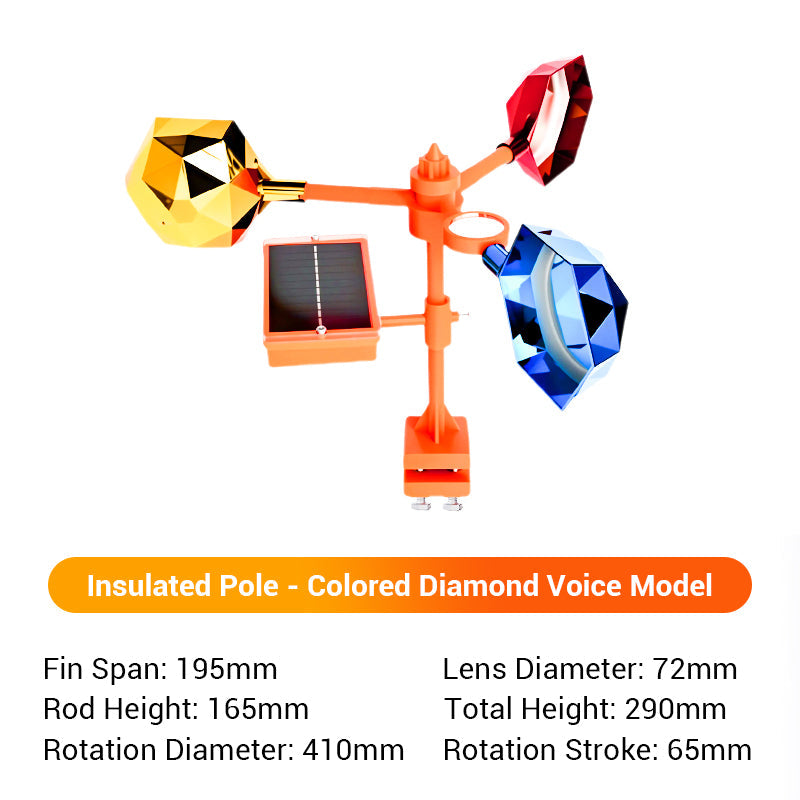 🐦‍⬛Solar-powered outdoor flashing bird deterrent