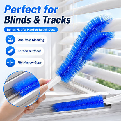 ⭐Reusable Bendable Microfiber Duster – Flexible Dust Cleaning Brush for Hard-to-Reach Areas