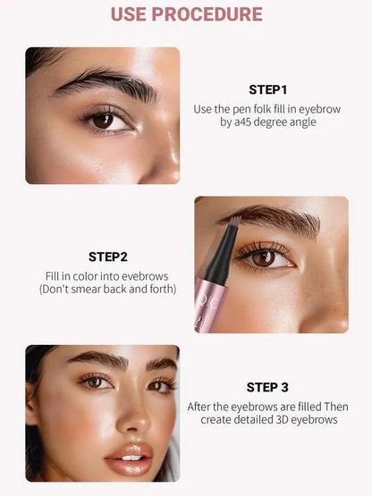 ✨4‑Tip Micro Brow Pen | Waterproof Long‑Lasting Liquid Eyebrow Pen
