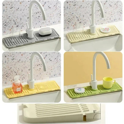 🔥Faucet Splash Guard & Sink Water Drainage Tray