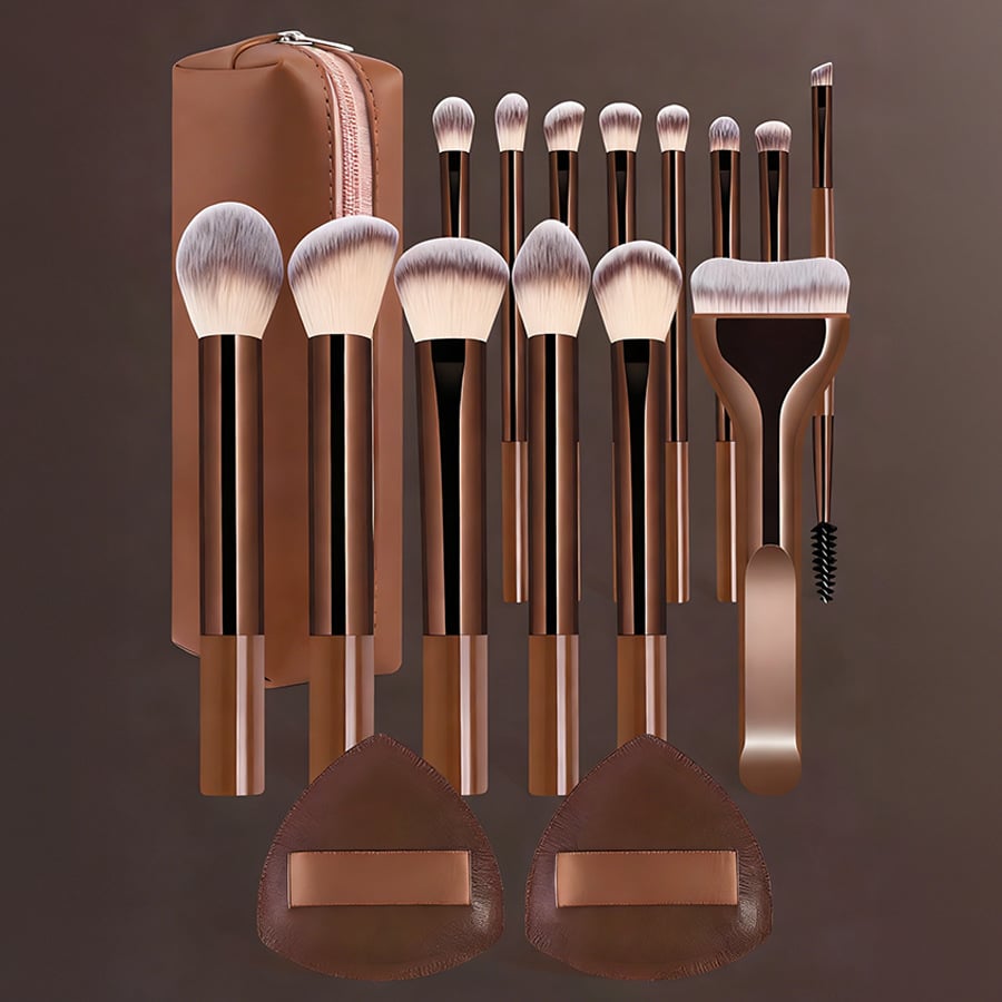 🔥 2026 New 17Pcs Celebrity Makeup Brush Set, Dense Soft Brushes Save Cosmetics for Flawless Makeup