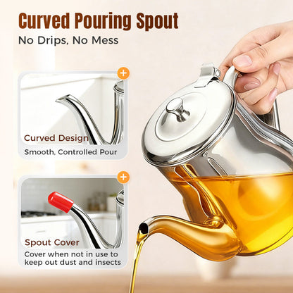 ⏳🔥 1700ml Large Capacity – 50% Off for a Limited Time! ⏰ 316 Stainless Steel Oil-Filtering Pot