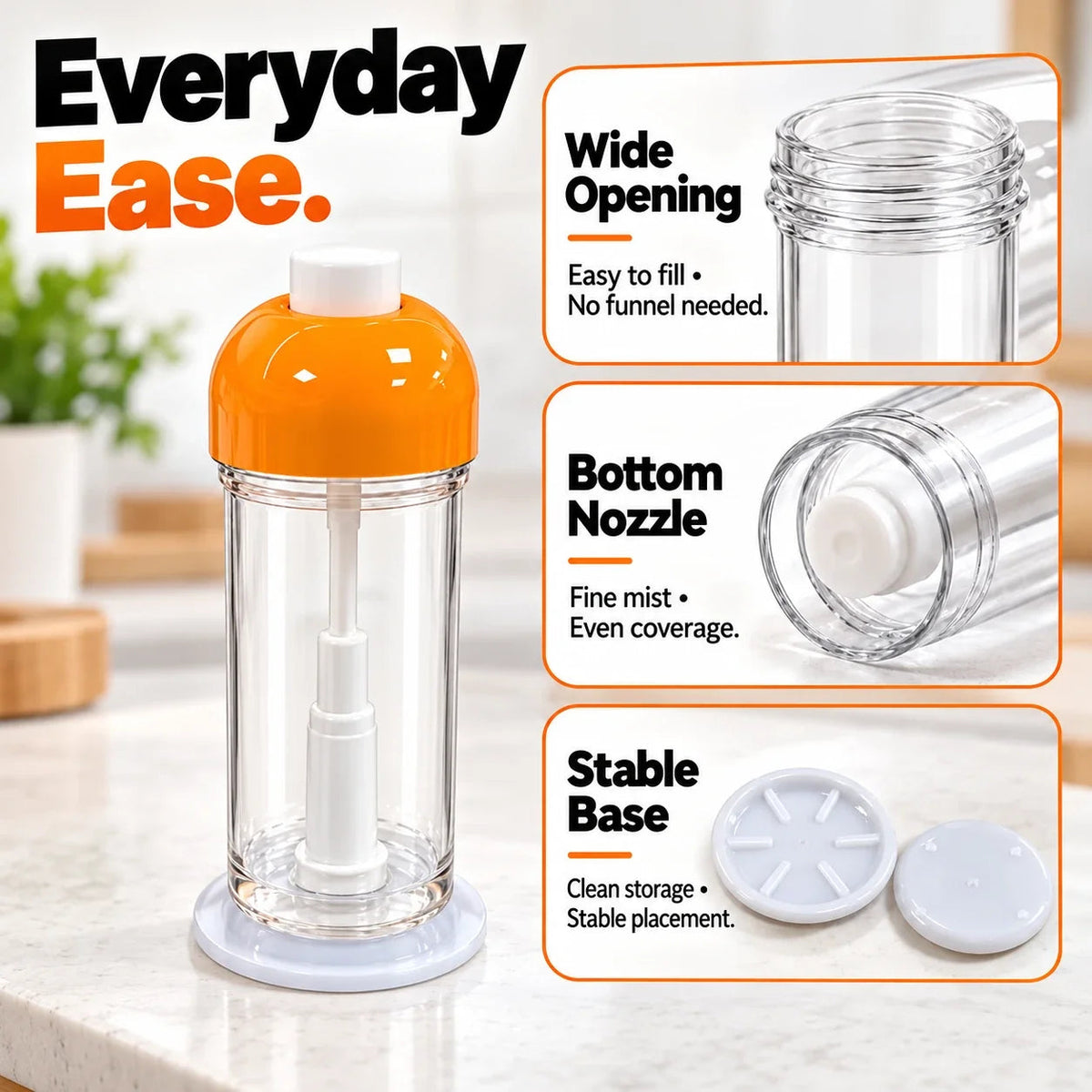 🧴 Buy One, Get One Free 🎁 Pump-Style Kitchen Spray Bottle – Perfect for Oil and Vinegar