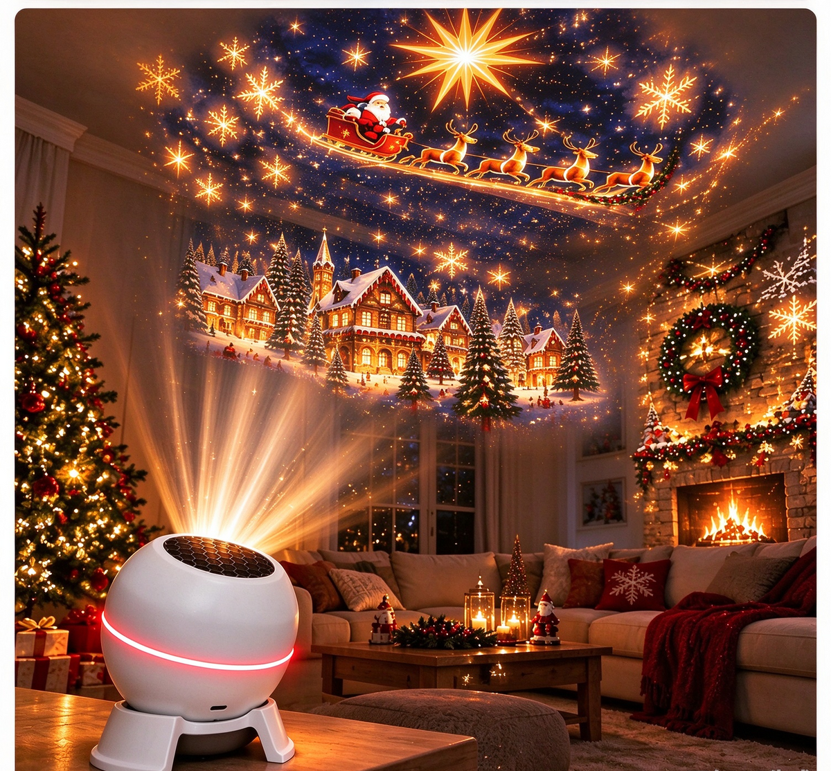 ✨ Over 50,000 sold this month: Christmas Wonderland Projection Light — Fill your home with holiday magic 🎄