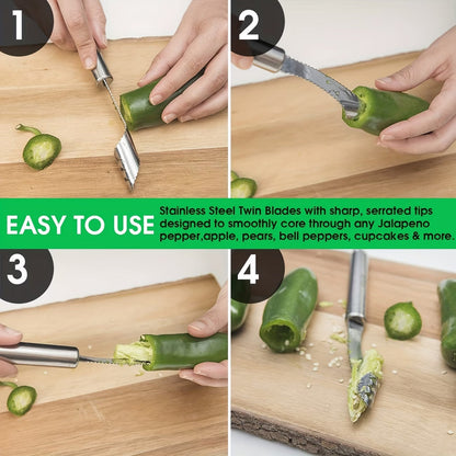 Buy 1 Get 1 Free🔥No Mess Fruit Prep! Heavy‑Duty Stainless Steel Corer Limited Offer