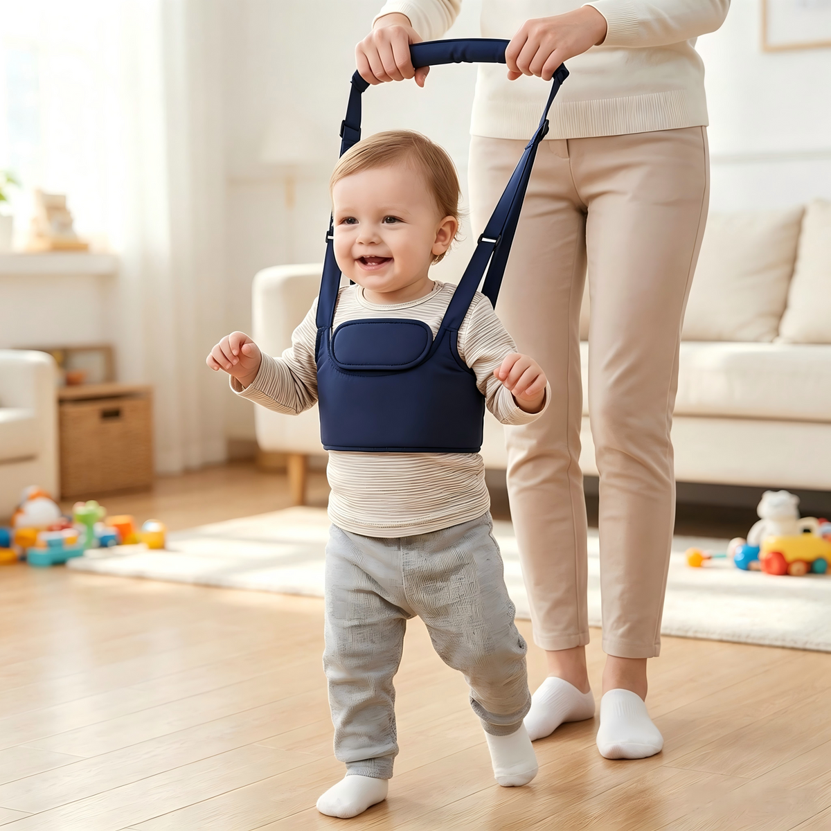 🔥 HOT SALE 50%OFF 🍼Adjustable Baby Walking Harness With Safety Strap Secure Support For Toddlers Learning To Walk