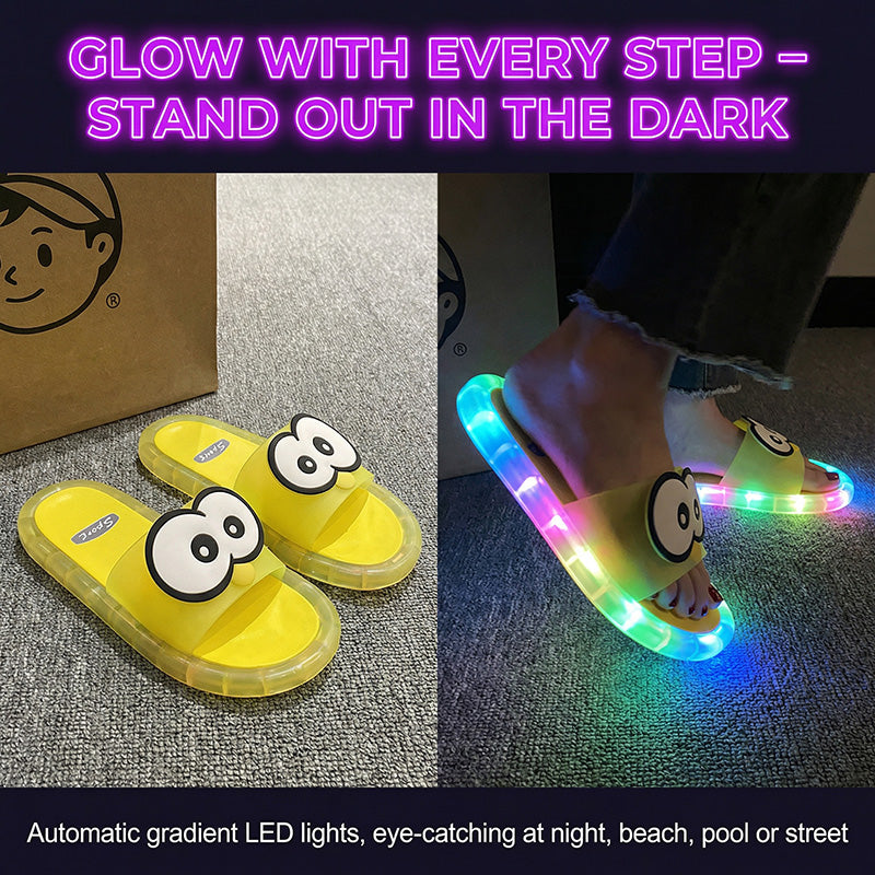 👣👣50% OFF Cute Cartoon Light Up Slippers – Built-in LED Lights Light Up Your Night Walks