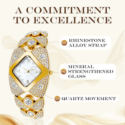 ⏳50% OFF Vintage Rhinestone Inlaid Quartz Watch
