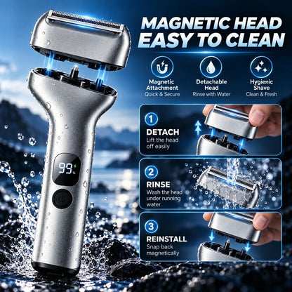 🪒 First 20 customers enjoy 50% off! 🔥 Rechargeable reciprocating electric shaver for men