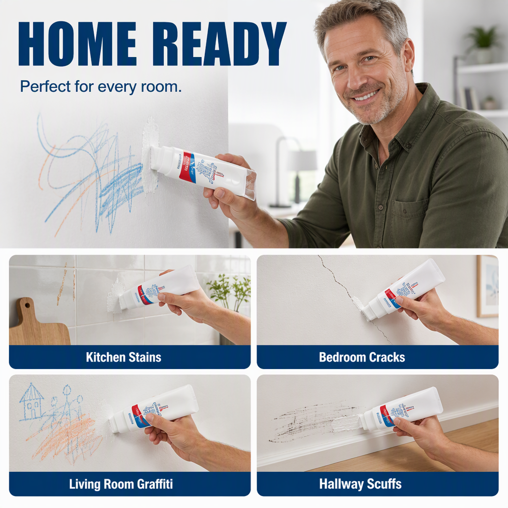 No Expensive Renovation ✨Wall Mending Cream Fix Stains Instantly