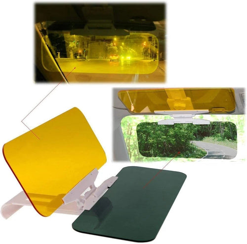 Dual Purpose Day Night Car Anti-Glare Sun Visor, Auto Night Driving Anti High Beam Glare Eye Protection Mirror