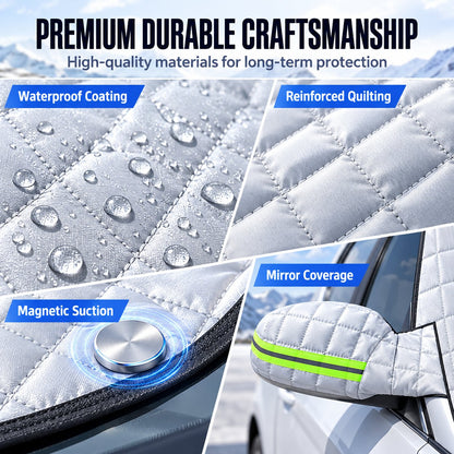 🔥Half Price Today - Universal Car Windshield Cover – Frost Protection in Winter, Sun Protection in Summer