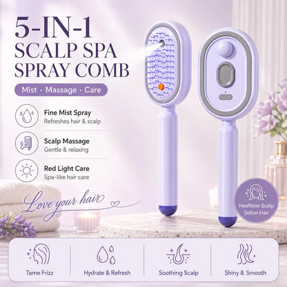 💖5-In-1 Hair Care Comb – Smooth Frizz, Detangle & Nourish Every Strand