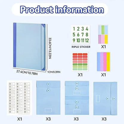 ✨Accordion File Organizer｜Store Passports, Birth Certificates & Important Papers