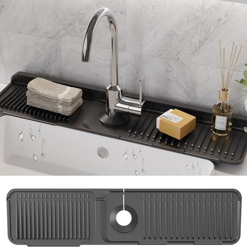 🔥 Limited-Time 50% Off 💧 Silicone Sink Faucet Draining Mat