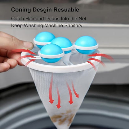 🧼Laundry Hair Trap Mesh Bag For Washing Machine Prevent Lint Build Up And Keep Clothes Fresh And Clean
