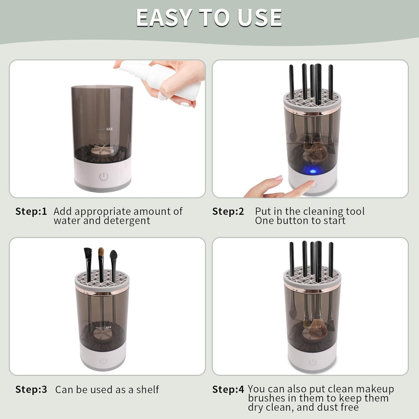🖌️The Automatic Makeup Brush Cleaner Every Beauty Lover Needs for Cleaner Brushes and Better Makeup