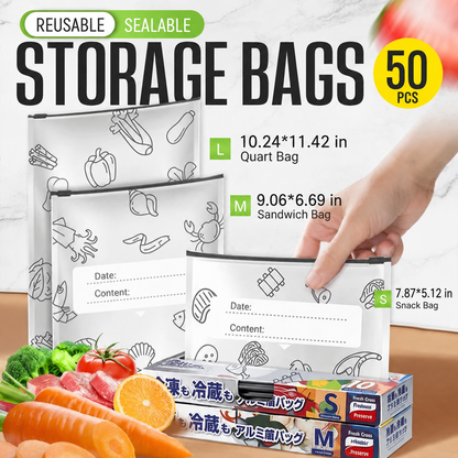 🍲Buy 1 Get 1 Free🥗100 Pieces Reusable Aluminum Foil Storage Bags Keep Food Fresh Protected And Ready To Use