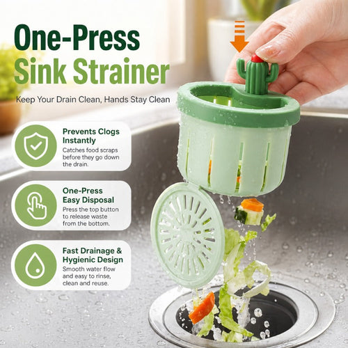 🔥No More Dirty Hands with This Hands-Free Kitchen Sink Strainer