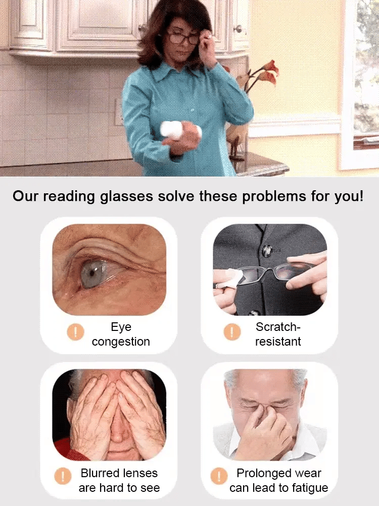 🎁70% Off🔥Ultra Light Anti Blue Presbyopic Glasses-👓Intelligent Zoom 100°-500° (Auto Recognition)