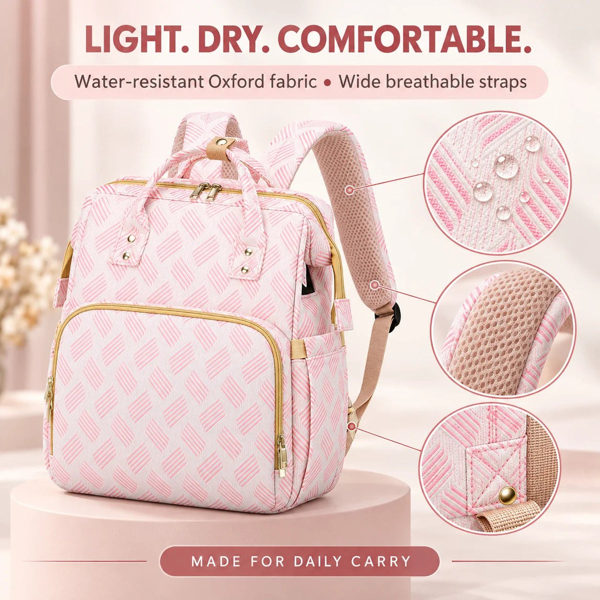 💥50% OFF 🎒🍼3-in-1 Diaper Bag Backpack with Fold-Out Changing Station