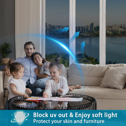 🏠One Way Window Privacy Film Heat Control UV Blocking Mirror Film For Home Privacy And Energy Saving