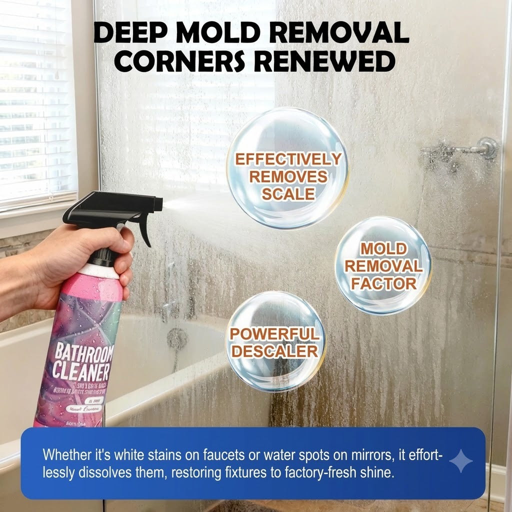 💗LAST DAY SALE 50% OFF💕(300ml) Bathroom Cleaner: Instantly restores shine, no harsh odor.