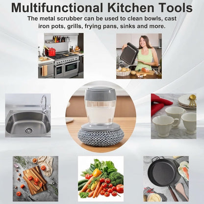 💥Buy 1, Get 1 Free  🧼Plastic Auto-Dispense Dish Brush- Multifunctional Pot Scrubber