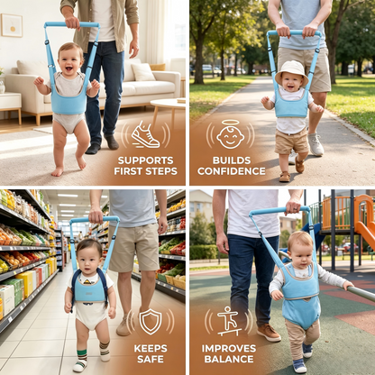 🔥 HOT SALE 50%OFF 🍼Adjustable Baby Walking Harness With Safety Strap Secure Support For Toddlers Learning To Walk