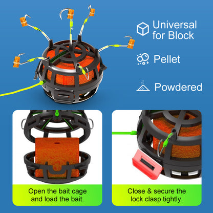 🎣 Catch More Fish, Avoid Snags – Reverse Bottom Bait Cage Fishing Rig