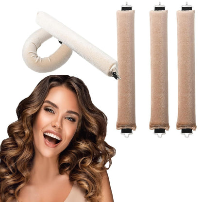 🔥 Heatless Hair Curling Rod, Overnight No-Heat Curls Tool, Get Perfect Natural Wavy Hair While Sleeping No Heat Damage Hair Styling Roller