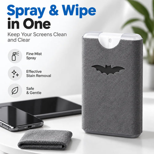 🧼Buy 1 get 1 free-Portable Screen Cleaner Spray with Microfiber Cloth, Nano Streak-Free Cleaning