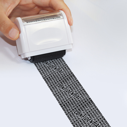 ✨Buy one get one free，Privacy Confidential Roller Stamp – Blur Sensitive Info on Shipping Labels, Prevent Identity Theft
