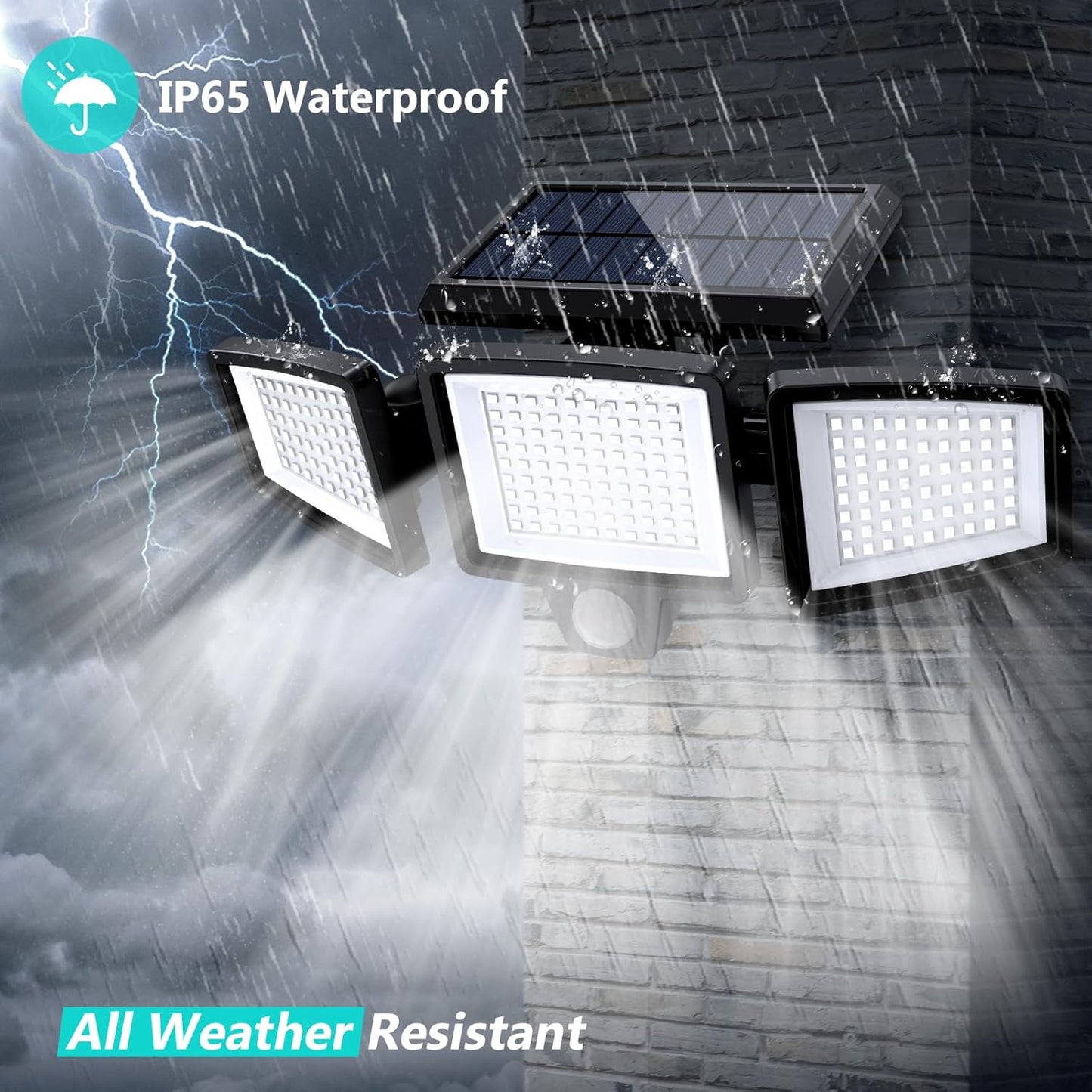 💡Solar Outdoor Lights With Motion Sensor Bright Waterproof Security Lighting For Yard Garden Garage