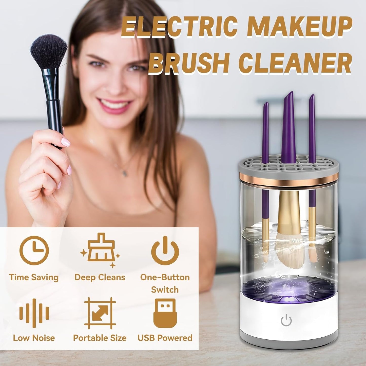 🖌️The Automatic Makeup Brush Cleaner Every Beauty Lover Needs for Cleaner Brushes and Better Makeup