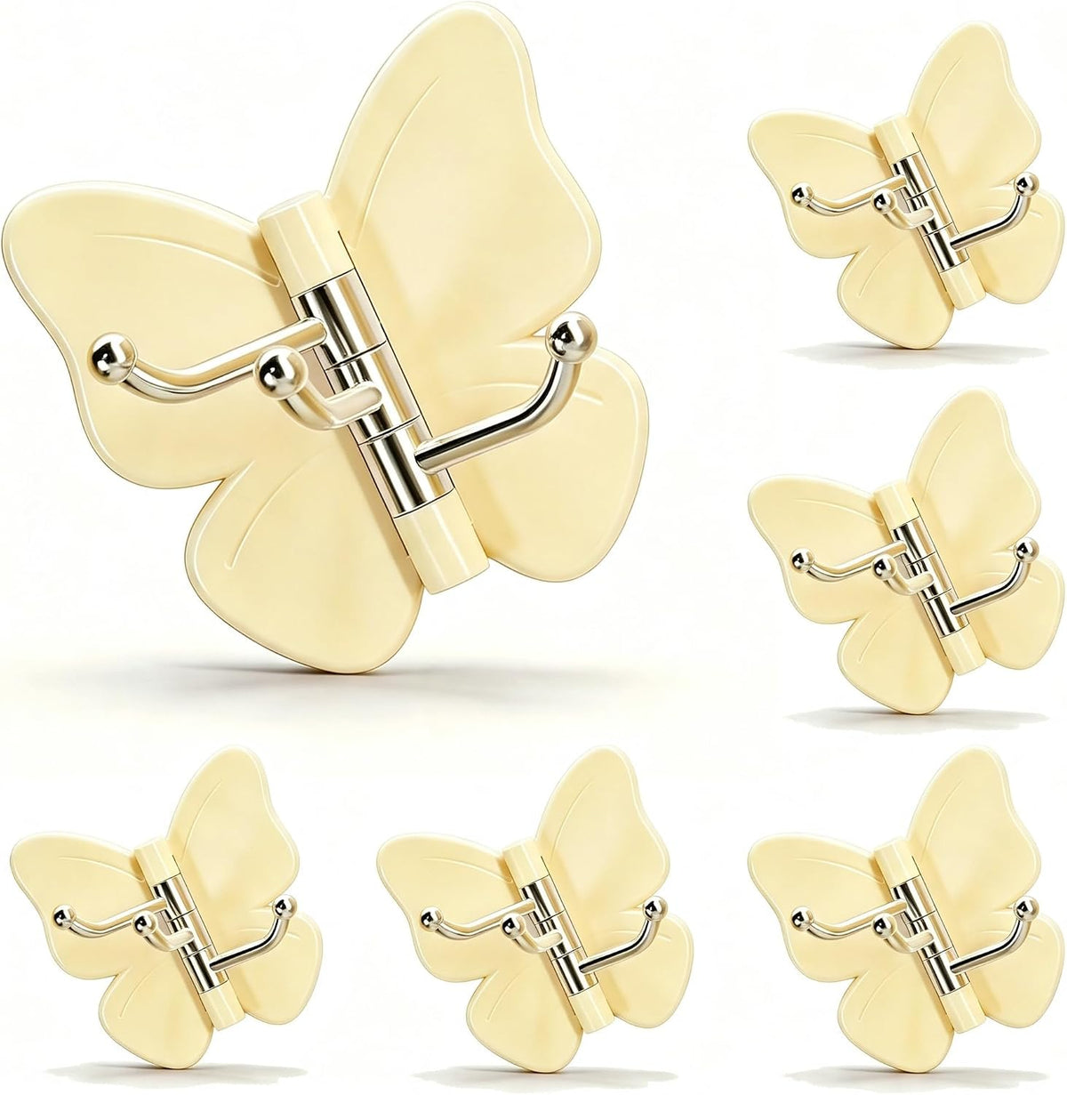 🦋 Buy 1 Get 1 Free 🎁 4-Piece Set of Rotating Butterfly-Shaped Hooks
