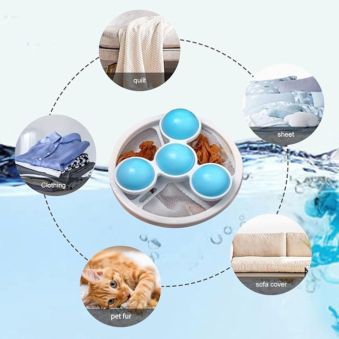 🧼Laundry Hair Trap Mesh Bag For Washing Machine Prevent Lint Build Up And Keep Clothes Fresh And Clean