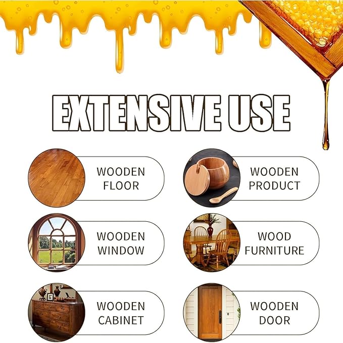 Beeswax Wood Polish Spray, Beeswax Essential Oil Wax, 2026 Upgrade Bees wax Furniture Polish and Cleaner with Sponge and Towel, Natural BeeswaxCleaner for Furniture Floors Cabinets