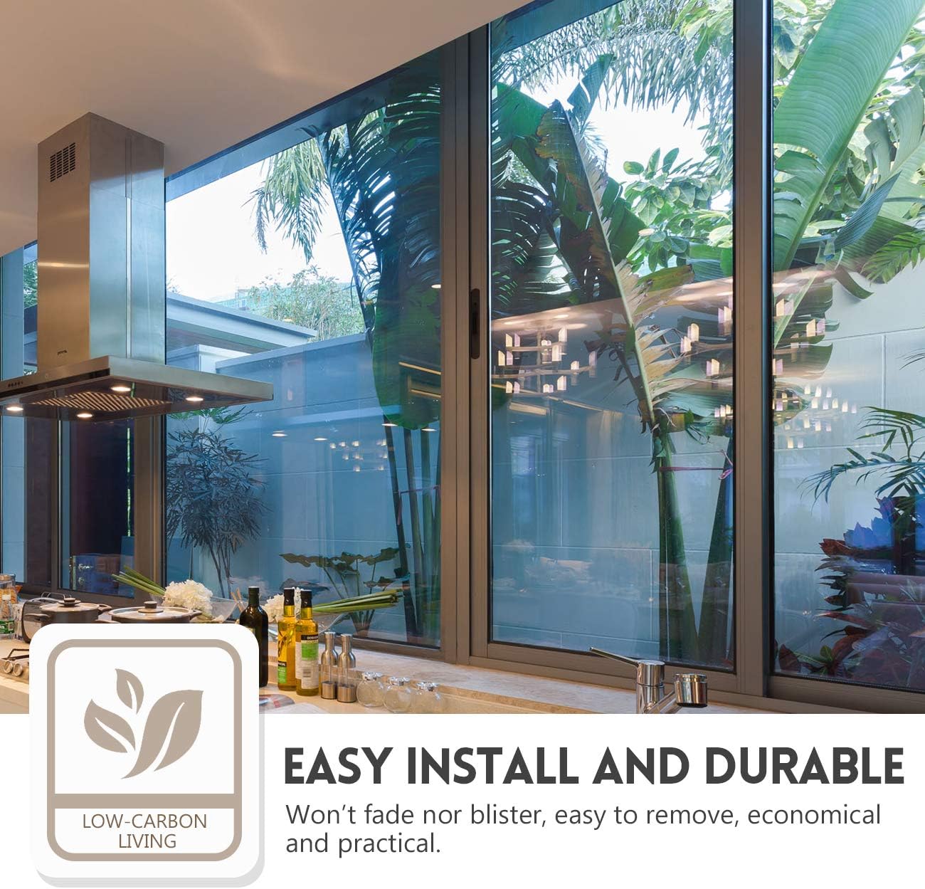 🏠One Way Window Privacy Film Heat Control UV Blocking Mirror Film For Home Privacy And Energy Saving