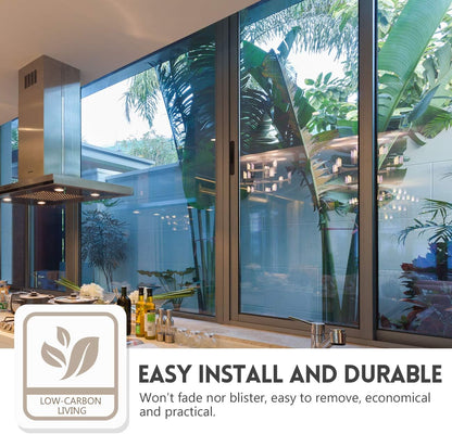 🏠One Way Window Privacy Film Heat Control UV Blocking Mirror Film For Home Privacy And Energy Saving