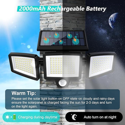 💡Solar Outdoor Lights With Motion Sensor Bright Waterproof Security Lighting For Yard Garden Garage