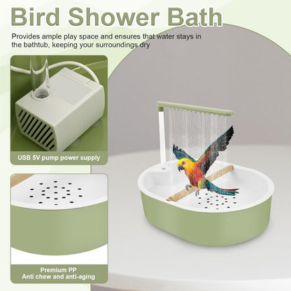 🔥Hot Deals-Automatic Bird Bath Shower Turn Bath Time into Your Bird's Favorite Part of the Day