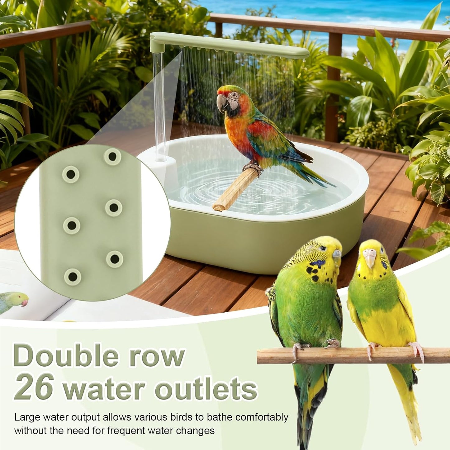 🔥Hot Deals-Automatic Bird Bath Shower Turn Bath Time into Your Bird's Favorite Part of the Day