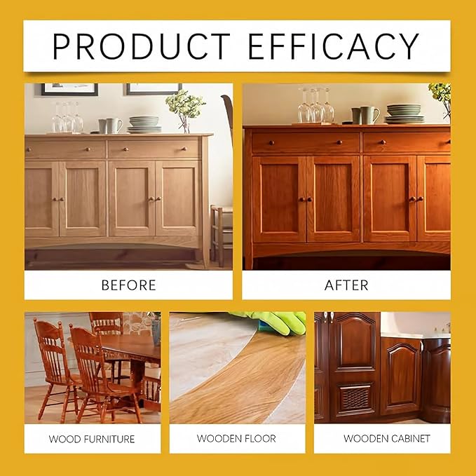 Beeswax Wood Polish Spray, Beeswax Essential Oil Wax, 2026 Upgrade Bees wax Furniture Polish and Cleaner with Sponge and Towel, Natural BeeswaxCleaner for Furniture Floors Cabinets