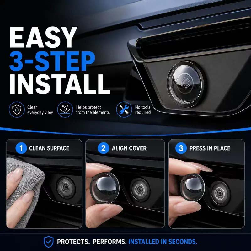 💥50% OFF 🚗2 Pcs Mirror Shape 360 Panoramic Rearview Car Camera Lens Cover 🚗