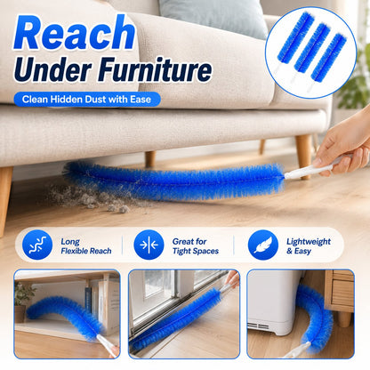 ⭐Reusable Bendable Microfiber Duster – Flexible Dust Cleaning Brush for Hard-to-Reach Areas