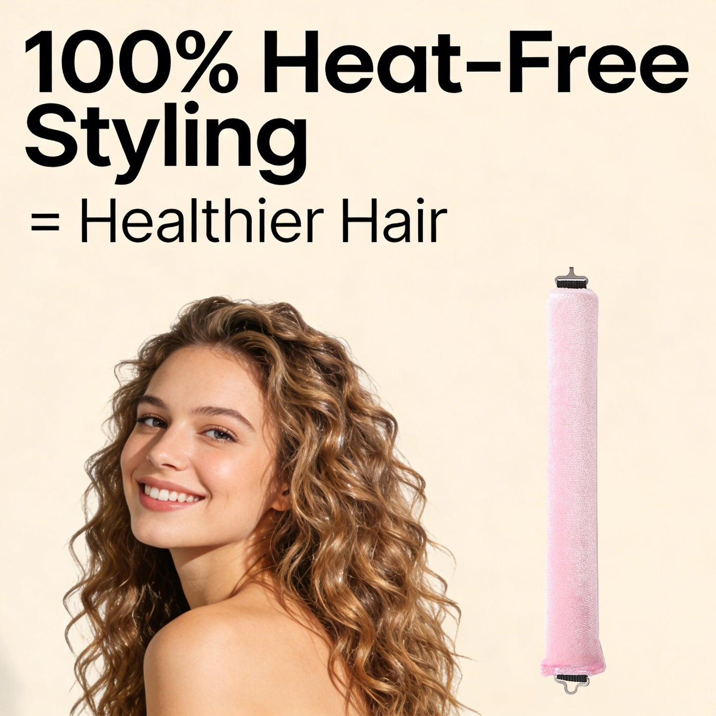 🔥 Heatless Hair Curling Rod, Overnight No-Heat Curls Tool, Get Perfect Natural Wavy Hair While Sleeping No Heat Damage Hair Styling Roller