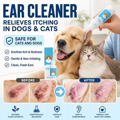 🐶 Gentle Pet Ear Cleaner for Dogs & Cats – Helps Keep Ears Clean & Fresh
